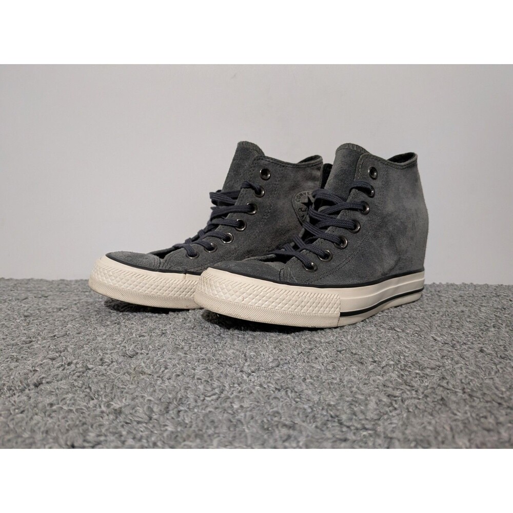 Converse Wedge Sneaker Shoes Womens Size 6 Gray - Picture 5 of 10